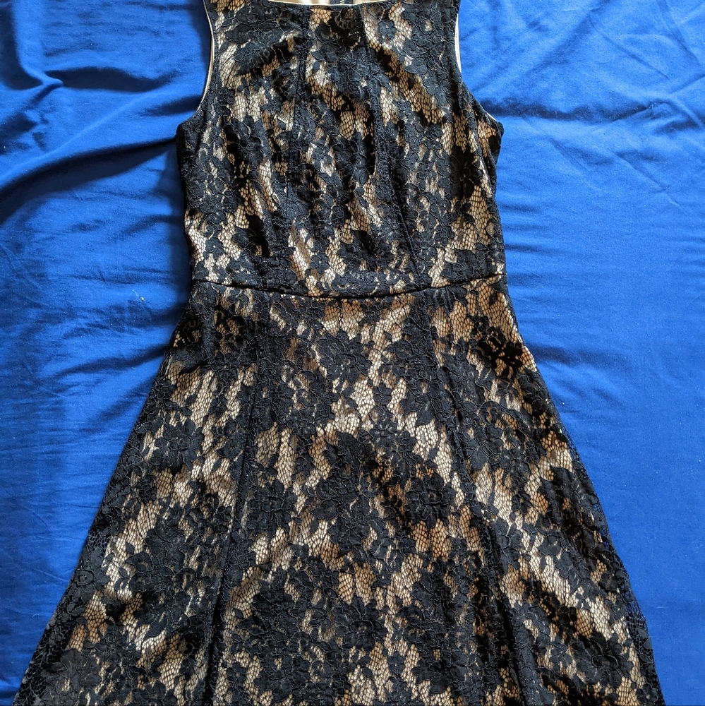 Black lace cocktail dress